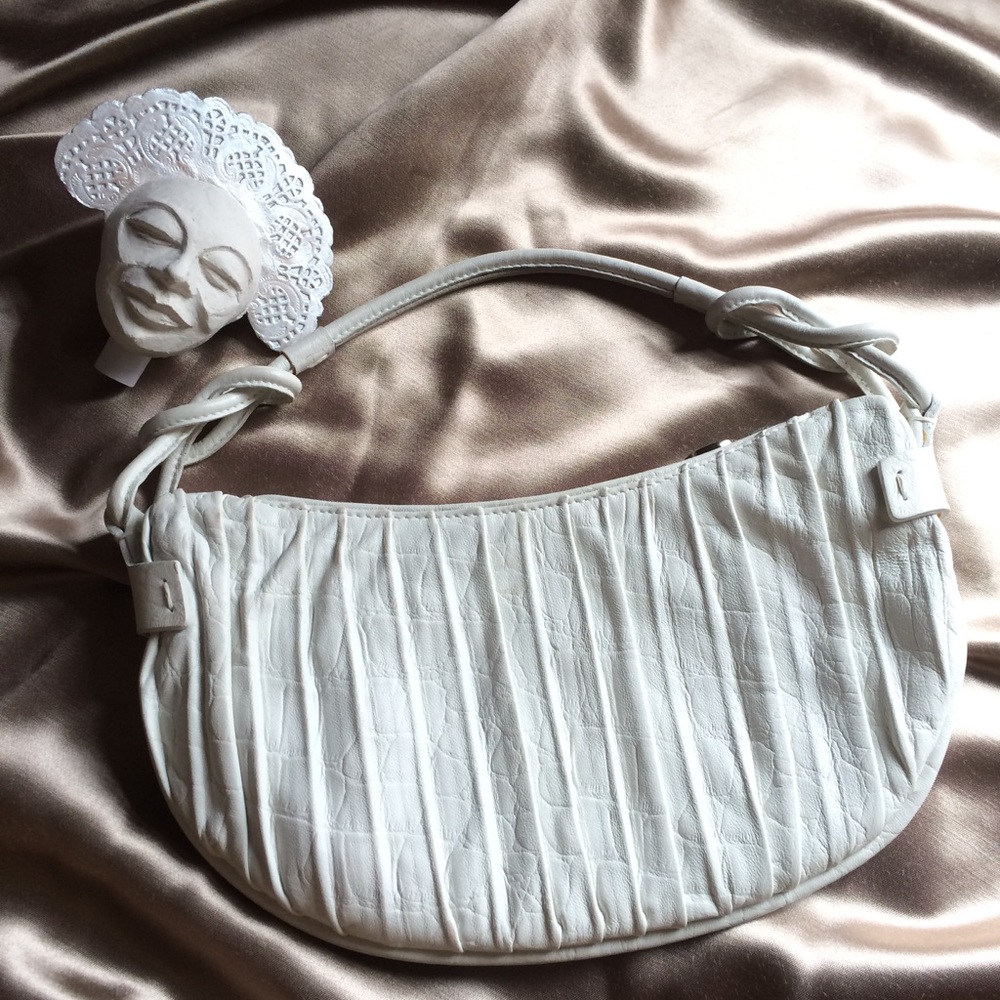 Vintage Giorgio Armani White Leather Handbag